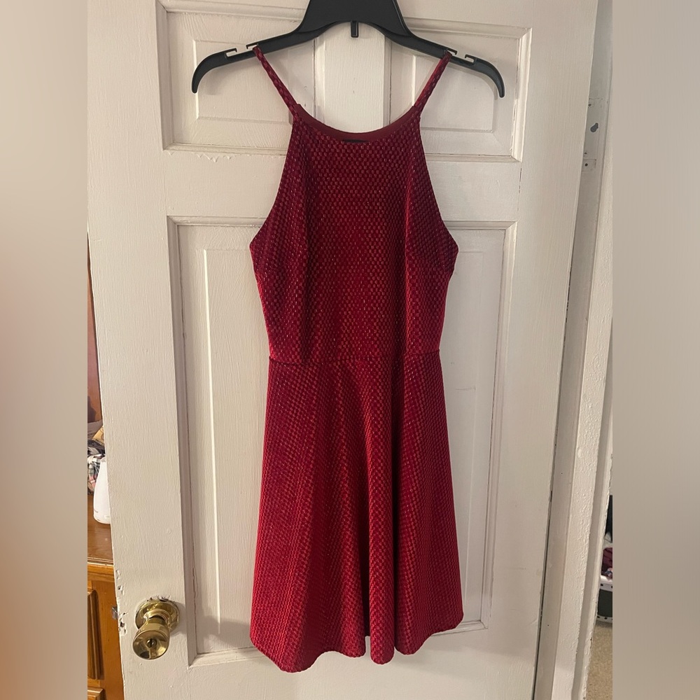 red cocktail dress